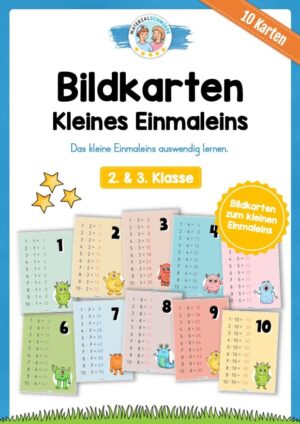 Kleines Einmaleins: Bildkarten (11 Stück)