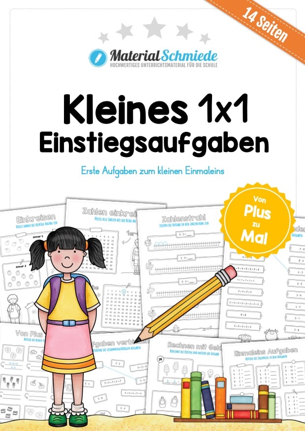 Kleines Einmaleins: Einstiegsaufgaben – Von Plus zu Mal (14 Arbeitsblätter)