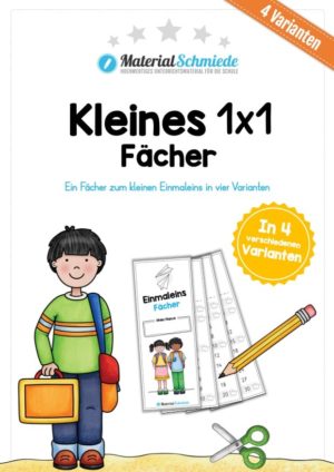 Kleines Einmaleins: Fächer (in vier Varianten)