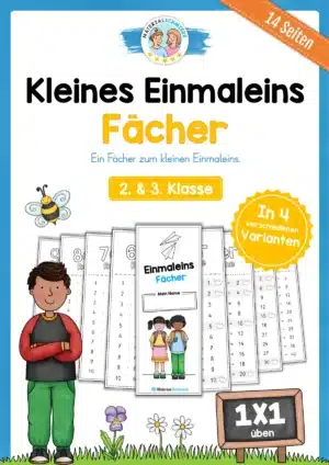 Kleines Einmaleins: Fächer (4 Varianten) 2. & 3. Klasse