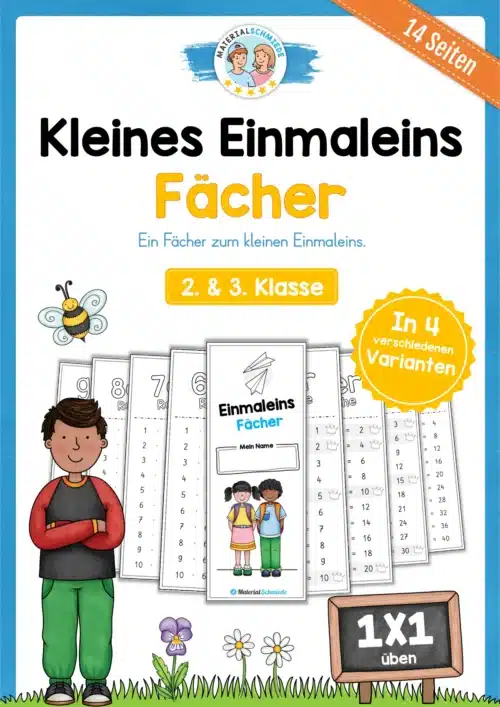 Kleines Einmaleins: Fächer (4 Varianten) 2. & 3. Klasse