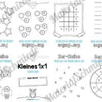 Kleines Einmaleins: Faltheft (Version ohne Linien)