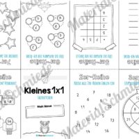 Kleines Einmaleins: Faltheft (Version mit Linien)