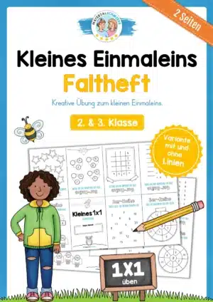 Kleines Einmaleins: Faltheft mit Aufgaben und Übungen (2. & 3. Klasse)