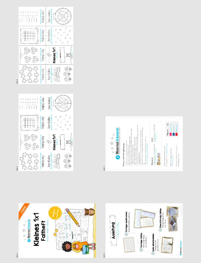 materialschmiede-mathe-kleines-einmaleins-faltheft-ueberblick