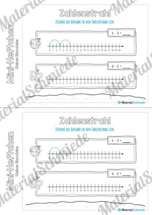 Kleines Einmaleins: Mini-Heft (Zahlenstrahl)