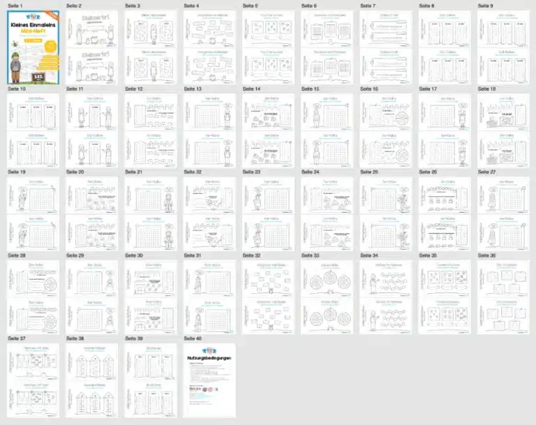 Kleines Einmaleins: Mini-Heft (38 Seiten)
