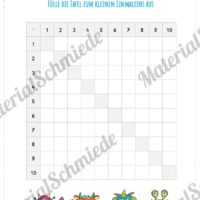 Kleines 1x1: Tafel / Multiplikationstafel (Vorschau 04)