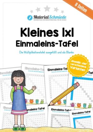 Kleines 1x1: Tafel / Multiplikationstafel