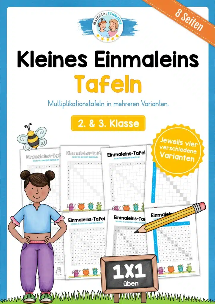 Kleines Einmaleins: Tafel / Multiplikationstafel (2. & 3. Klasse)