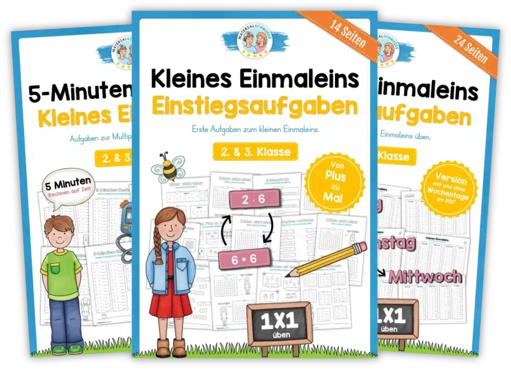 Unterrichtsmaterial mit Aufgaben und Übungen zum kleinen Einmaleins (2. & 3. Klasse)