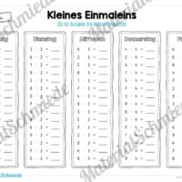 Kleines Einmaleins: Wochenaufgaben / Tagesaufgaben (Vorschau 01)