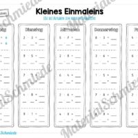 Kleines Einmaleins: Wochenaufgaben / Tagesaufgaben (Vorschau 05)