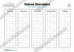 Kleines Einmaleins: Wochenaufgaben / Tagesaufgaben (Vorschau 05)