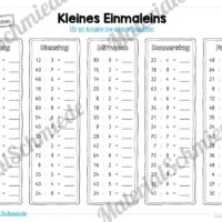Kleines Einmaleins: Wochenaufgaben / Tagesaufgaben (Vorschau 06)
