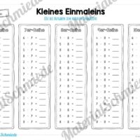 Kleines Einmaleins: Wochenaufgaben / Tagesaufgaben (Vorschau 08)