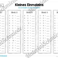Kleines Einmaleins: Wochenaufgaben / Tagesaufgaben (Vorschau 09)