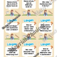Fragekarten: Thema Längen (2. & 3. Klasse) - Arbeitsblatt 03