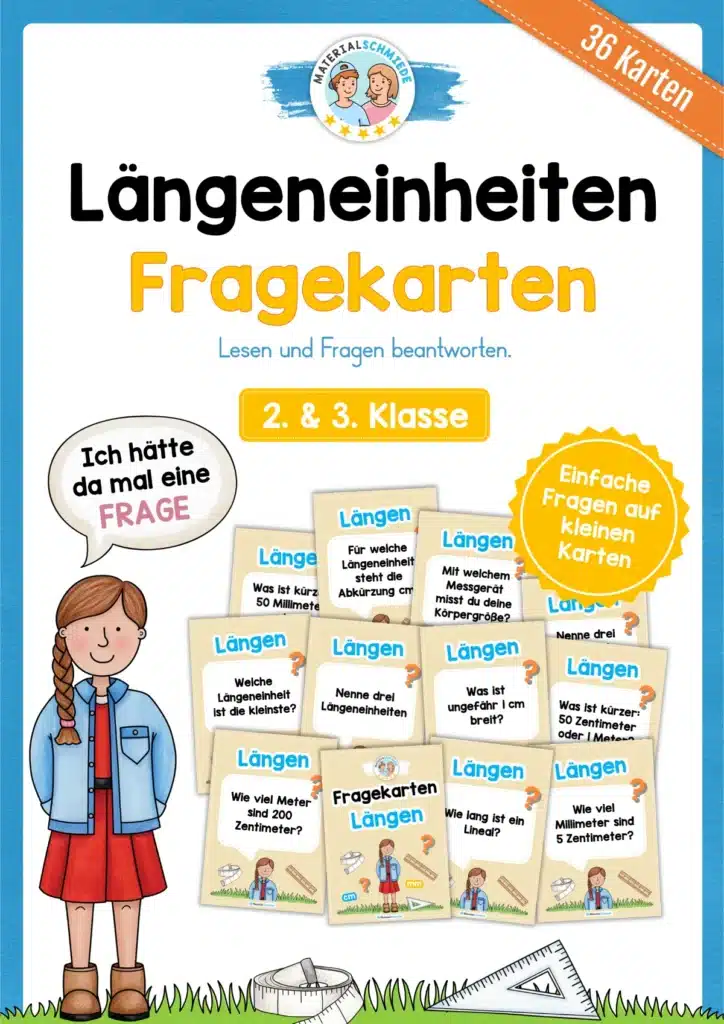 Fragekarten: Thema Längen (2. & 3. Klasse)