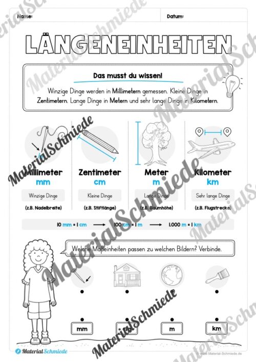 Arbeitsheft Längen: Grundwissen (2. & 3. Klasse) - Arbeitsblatt 04
