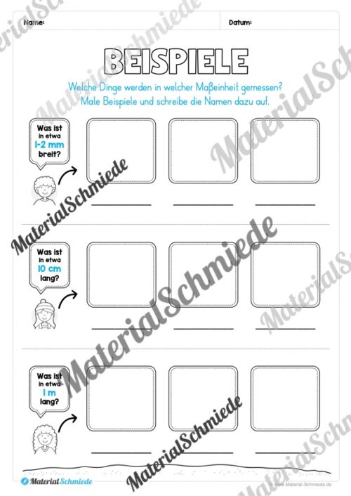 Arbeitsheft Längen: Grundwissen (2. & 3. Klasse) - Arbeitsblatt 10