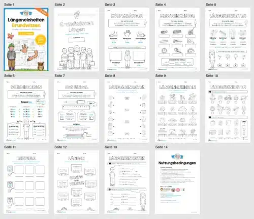 Längen Arbeitsheft: Grundwissen (2. & 3. Klasse) - Überblick