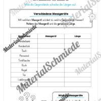 Längen Arbeitsheft: Messen (2. & 3. Klasse) - Arbeitsblatt 09