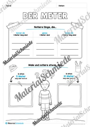 Längen Arbeitsheft: Messen (2. & 3. Klasse) – Arbeitsblatt 11