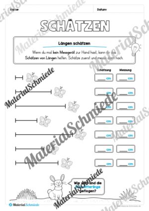 Längen Arbeitsheft: Messen (2. & 3. Klasse) – Arbeitsblatt 14
