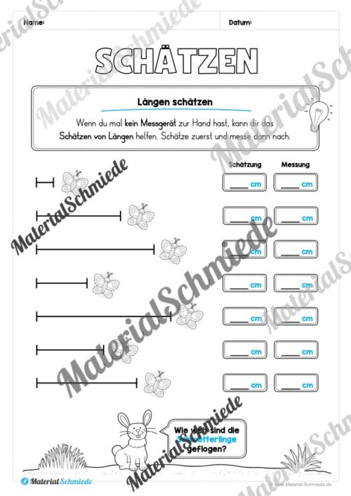 Längen Arbeitsheft: Messen (2. & 3. Klasse) - Arbeitsblatt 14