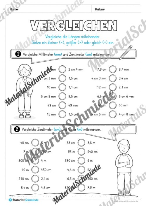 Längen Arbeitsheft: Messen (2. & 3. Klasse) - Arbeitsblatt 17