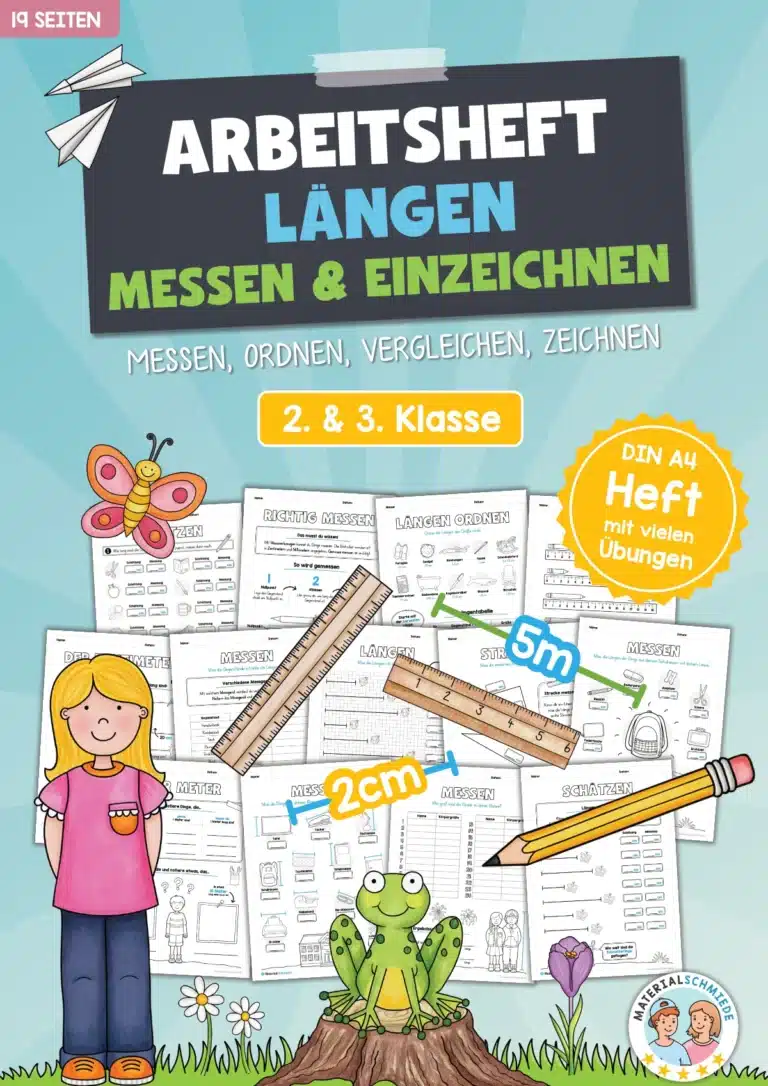 Längen Arbeitsheft: Messen (2. & 3. Klasse)