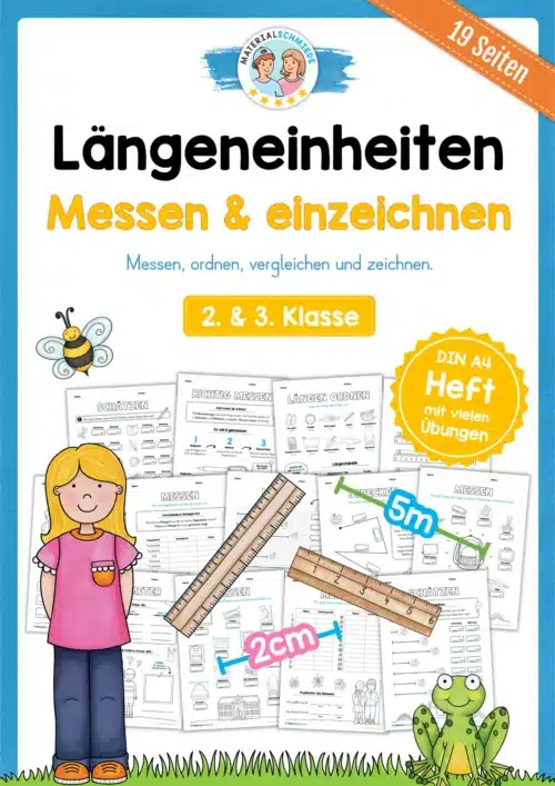 Längen Arbeitsheft: Messen, ordnen, vergleichen, zeichnen (2. & 3. Klasse)