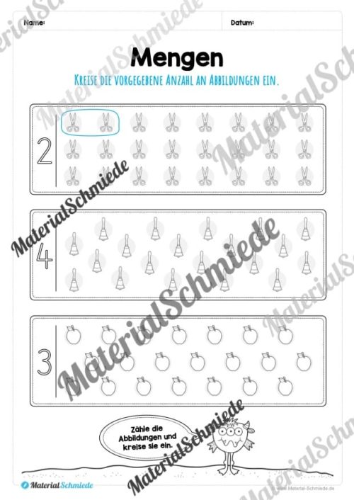 Mengen im Zahlenraum 10 (Vorschau 03)