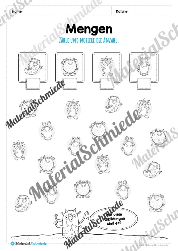 Mengen im Zahlenraum 10 (Vorschau 13)