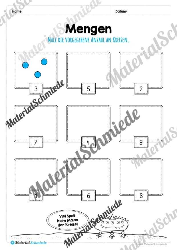 Mengen im Zahlenraum 10 (Vorschau 14)