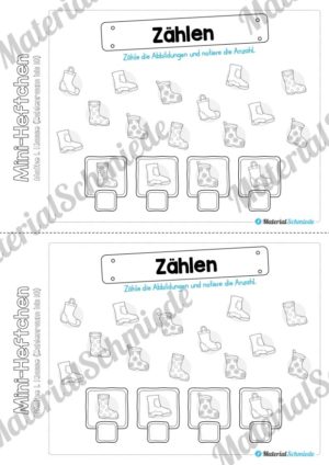 Mini-Heft: Mathe für die 1. Klasse – Zahlenraum 10 (Abbildungen zählen)