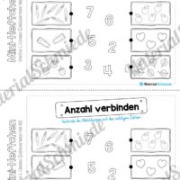 Mini-Heft: Mathe für die 1. Klasse - Zahlenraum 10 (Anzahl verbinden)