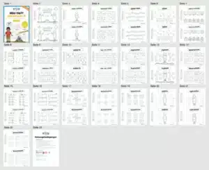 Mini-Heft: Zahlenraum 10 für die 1. Klasse (20 Arbeitsblätter) – Überblick