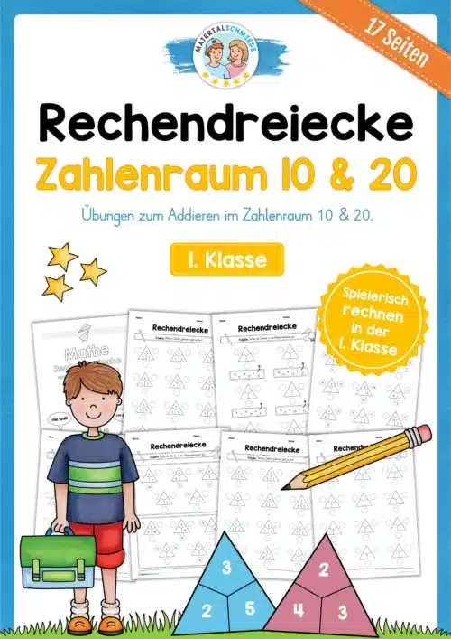 Rechendreiecke: Zahlenraum 10 & 20 (17 Arbeitsblätter)