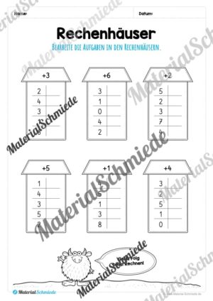 Rechenhäuser im Zahlenraum 10 (Vorschau 04)