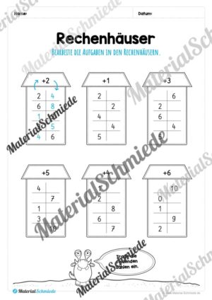 Rechenhäuser im Zahlenraum 10 (Vorschau 06)