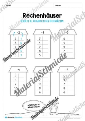 Rechenhäuser im Zahlenraum 10 (Vorschau 09)