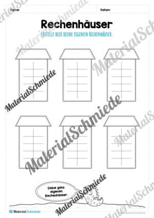 Rechenhäuser im Zahlenraum 10 (Vorschau 15)