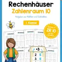 Rechenhäuser im Zahlenraum 10 (15 Arbeitsblätter)