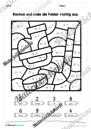 8 Rechenmalblätter: Kleines 1×1 (Vorschau 03)