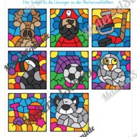 8 Rechenmalblätter: Kleines 1x1 (Vorschau 09)