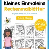8 Rechenmalblätter: Kleines 1x1 (2. & 3. Klasse)