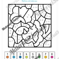 8 Rechenmalblätter Subtraktion im Zahlenraum bis 10 (Vorschau 03)