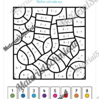 8 Rechenmalblätter Subtraktion im Zahlenraum bis 10 (Vorschau 04)